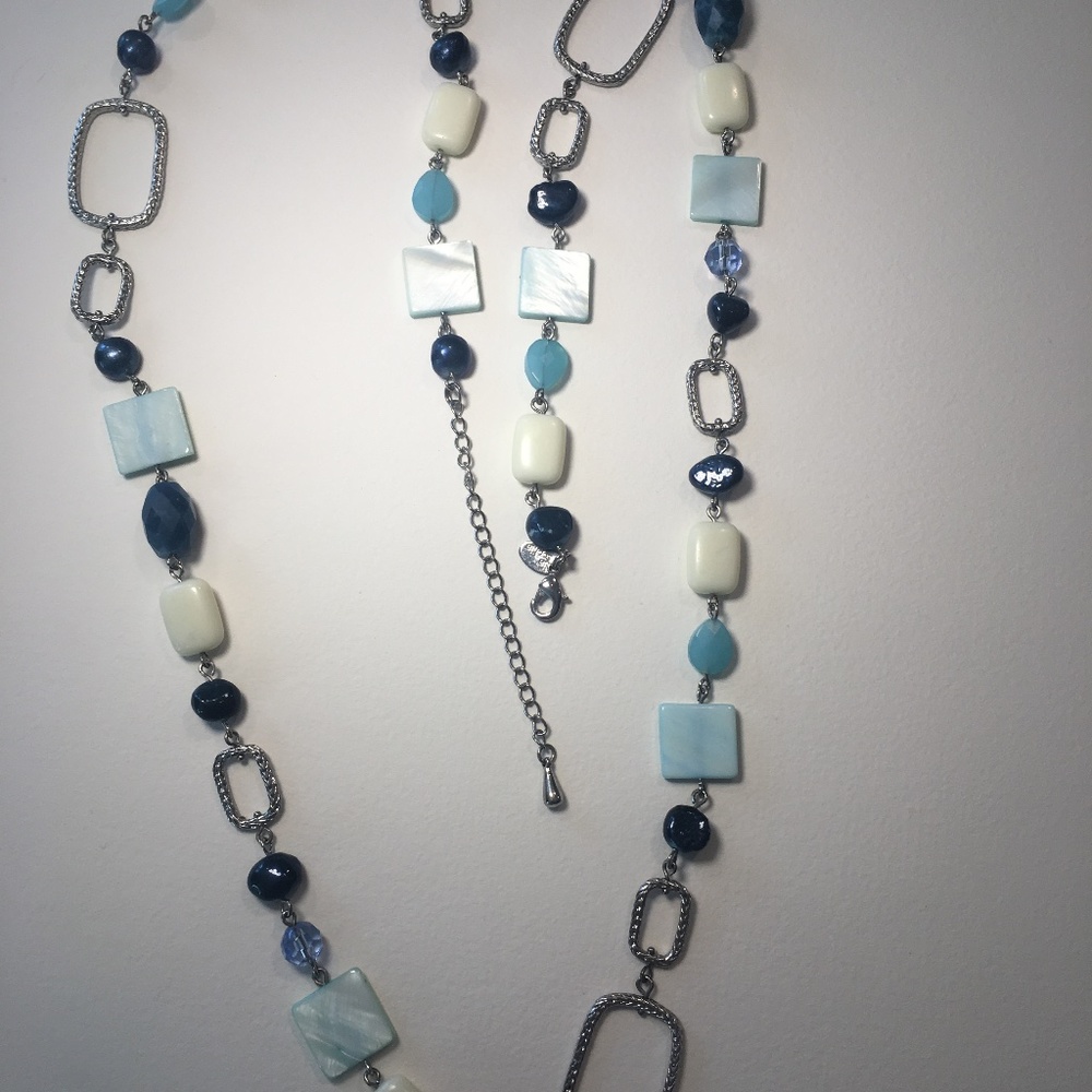 Lia Sophia Blue Opera-Length Necklace
